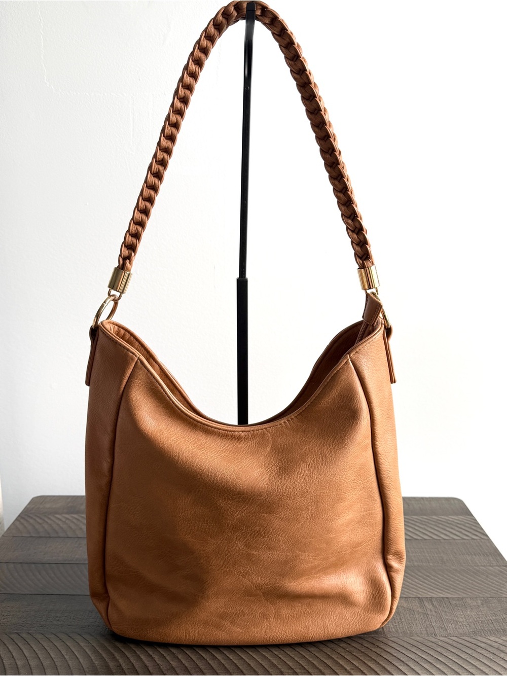 Miztique Braided Strap Tan Hobo Shoulder Bag | Everyday Purse